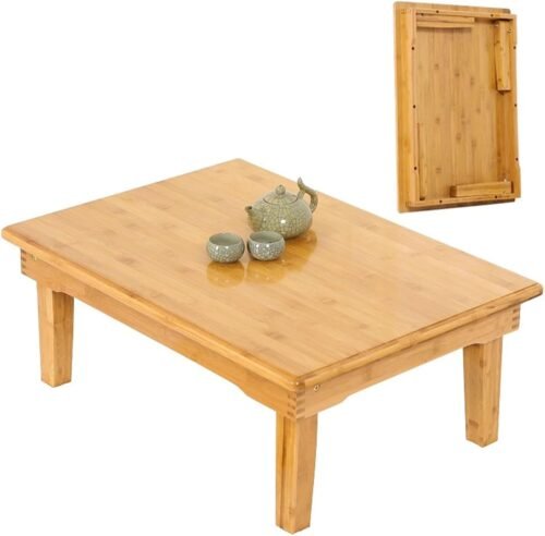 Mesa plegable de bambú