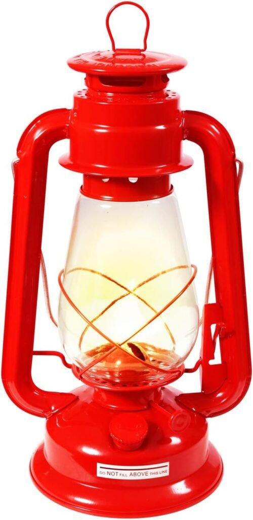 Rothco Linterna de queroseno roja de 12 pulgadas de alto