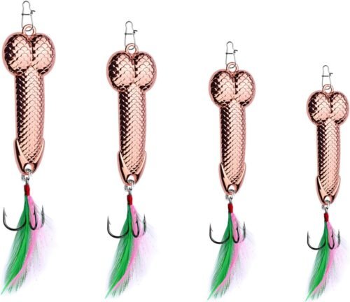 Juego de señuelos de pesca de metal luminoso, cucharas de le
