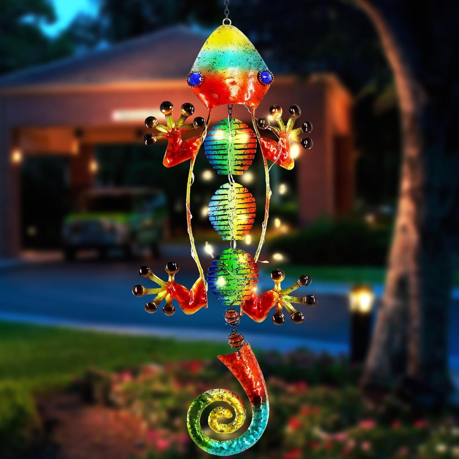 Gecko - Luces solares para exteriores, faroles colgantes de - Imagen 3