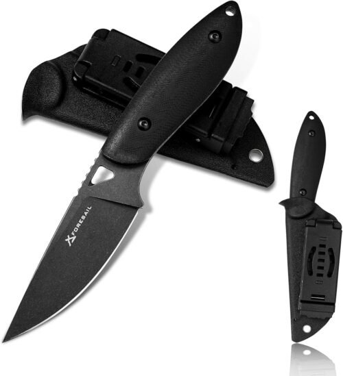 Cuchillo de hoja fija con funda Kydex.3.35 pulgadas DC53 Bla