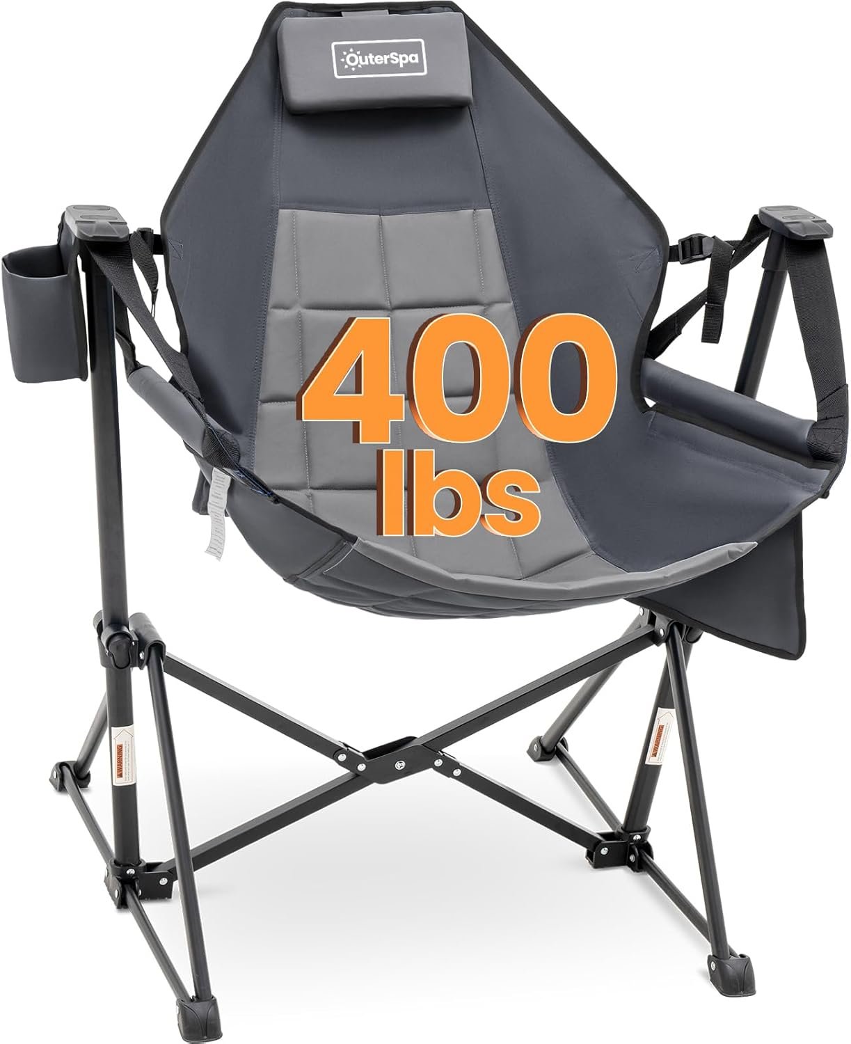 Silla de camping hamaca para adultos con respaldo ajustable,