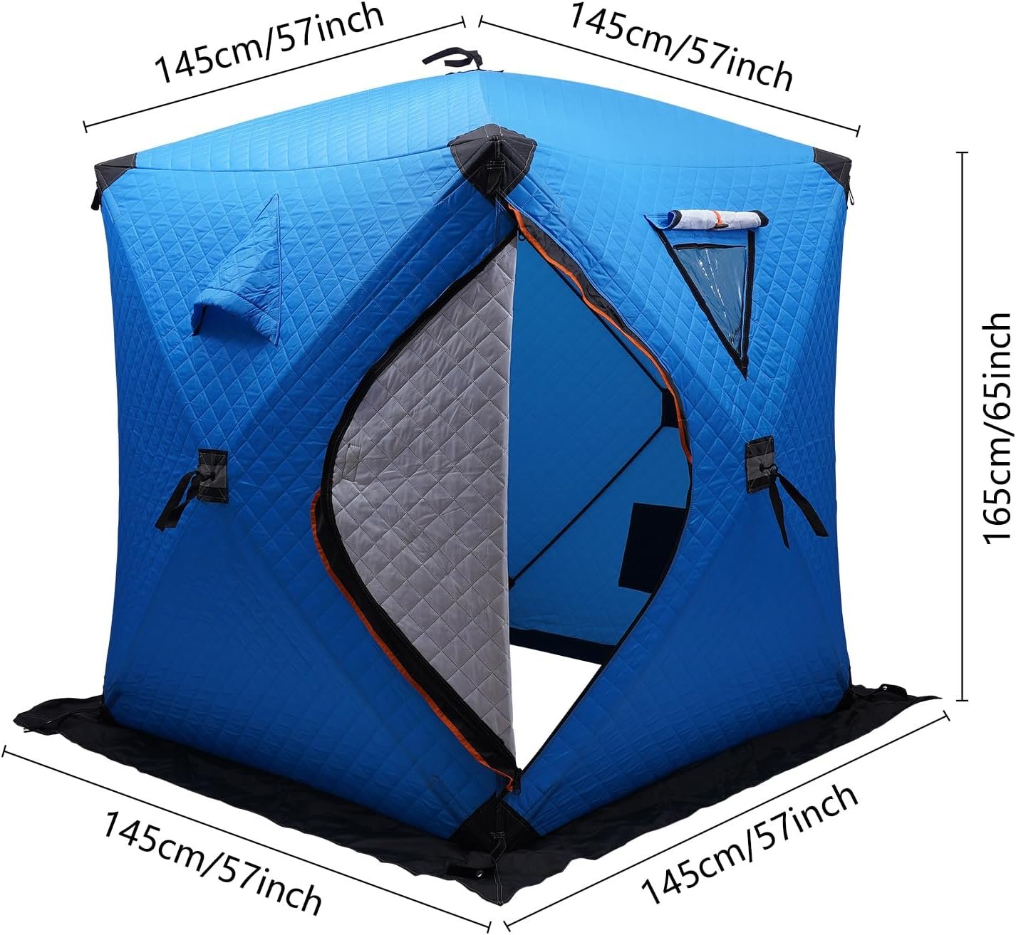 Tienda portátil de pesca en hielo, 1-2 personas, refugio de - Imagen 3