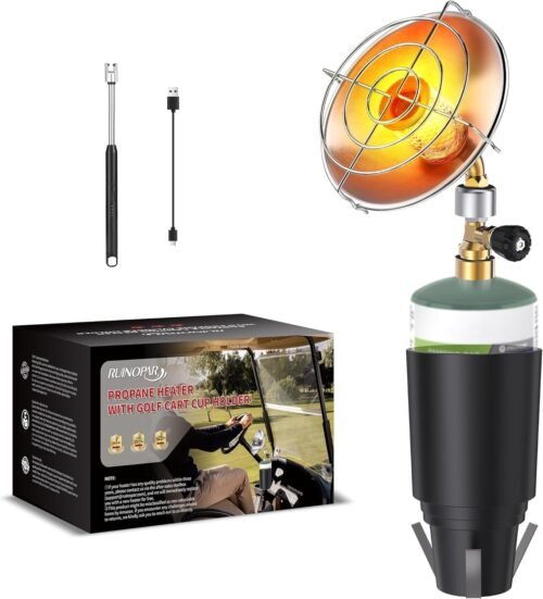 Calentador portátil de propano para carrito de golf de 9,200