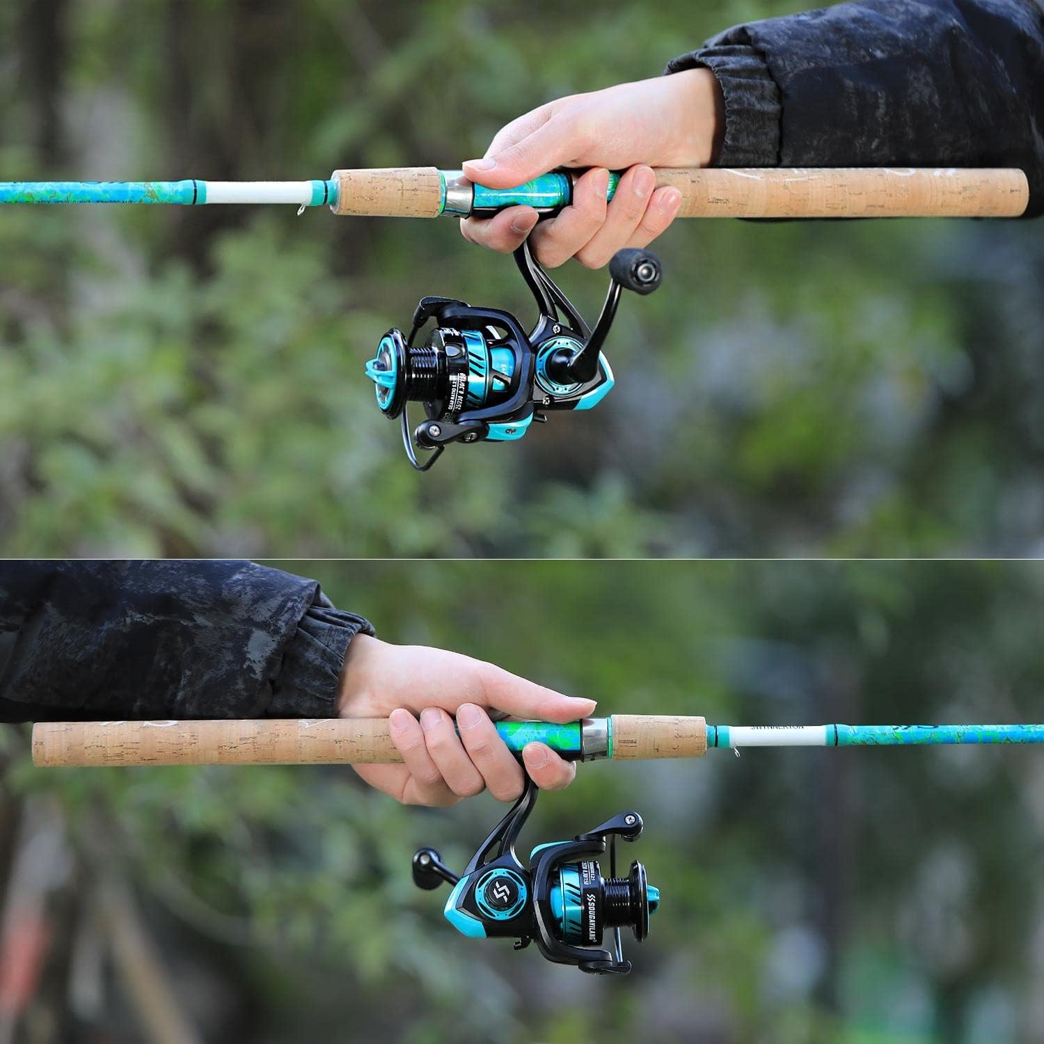 Sougayilang Combo de caña de pescar y carrete, 2 piezas de 5 - Imagen 6