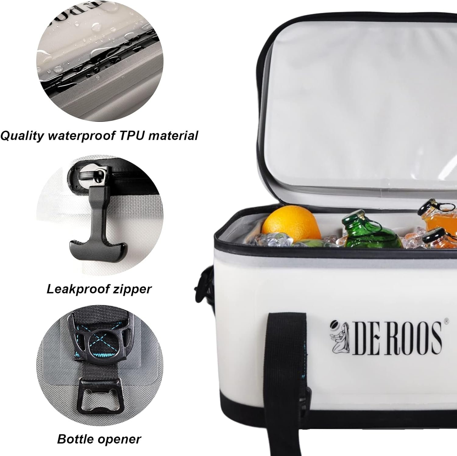 DEROOS - Bolsa enfriadora suave de 18/27/35 latas, 72 horas, - Imagen 3