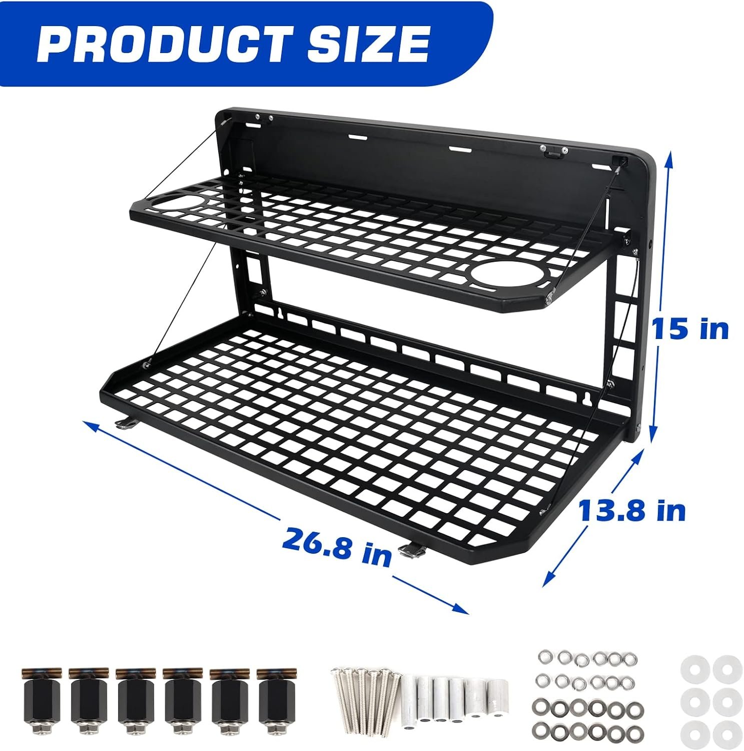Mesa de puerta trasera plegable estante de carga de aleación - Imagen 6