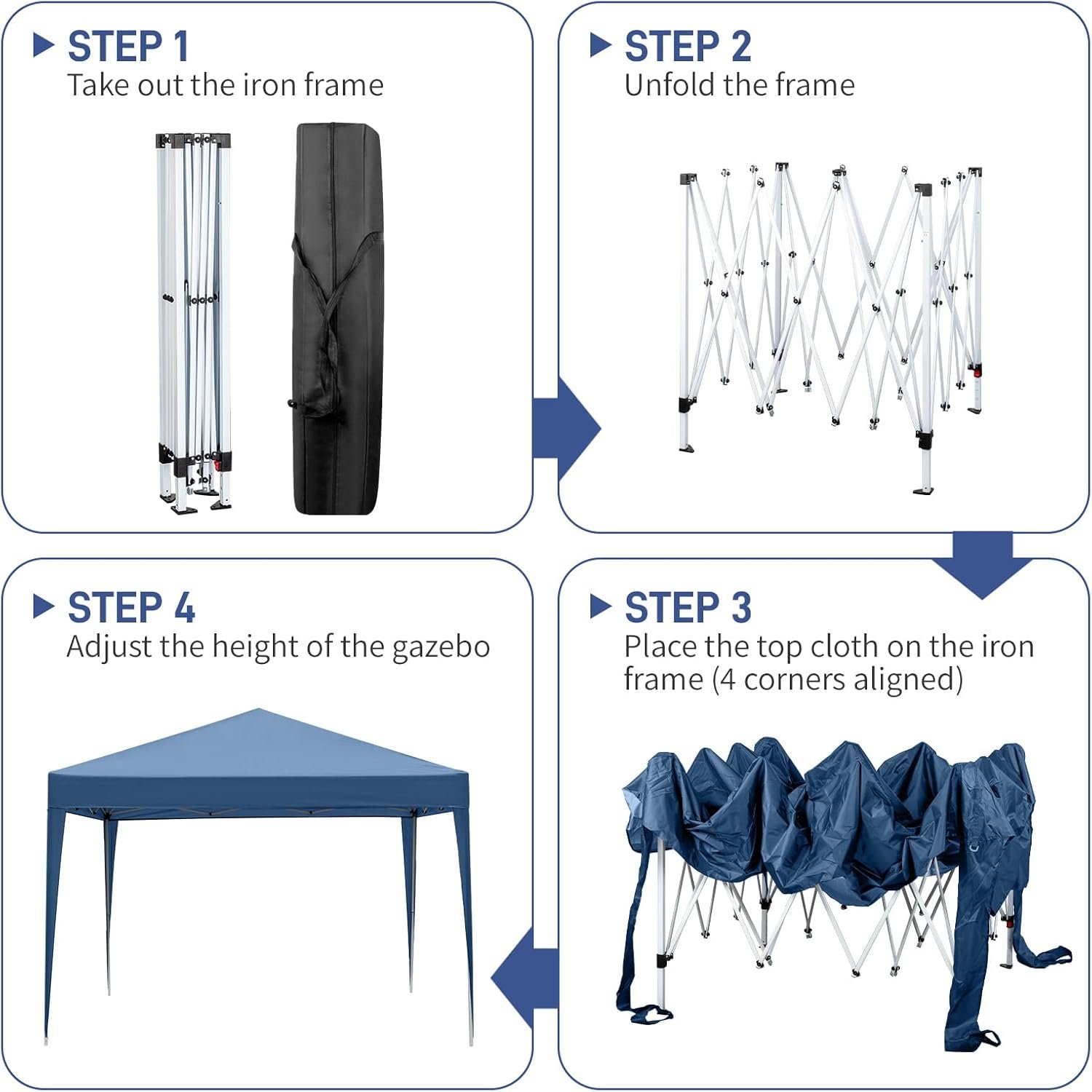Tienda de campaña desplegable de 10 x 10 pies, tienda instan - Imagen 7