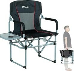 iClimb Silla de malla plegable de camping compacta resistent
