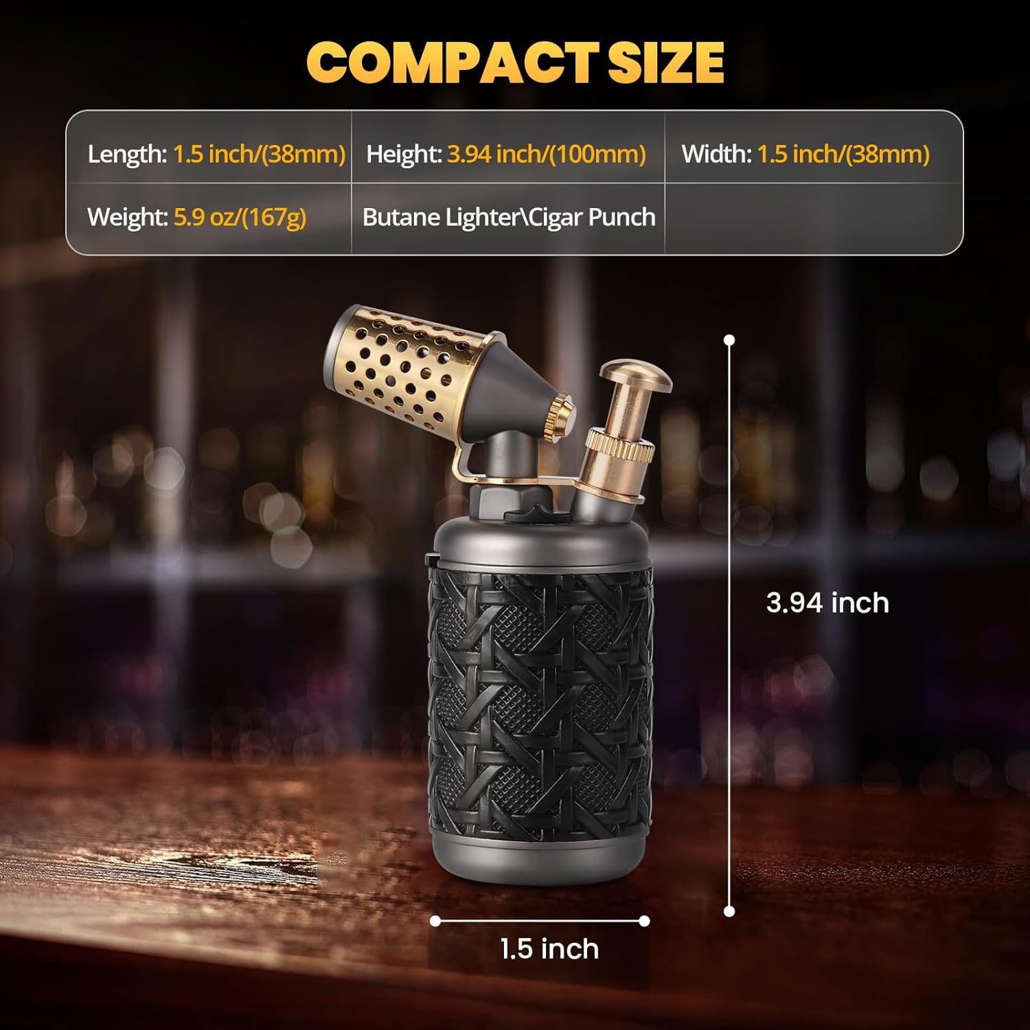 Encendedor de butano, encendedor de antorcha recargable ajus - Imagen 5