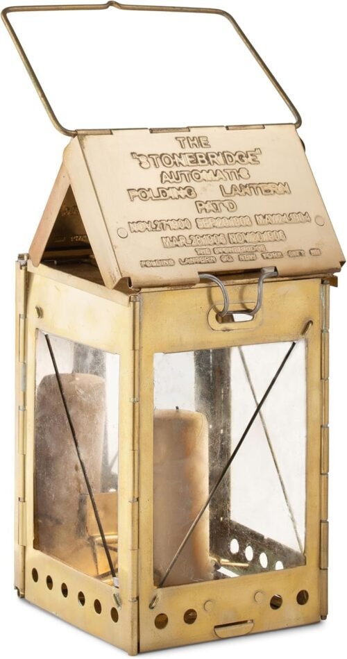 Kings County Tools Linterna de vela de latón | Diseño vintag