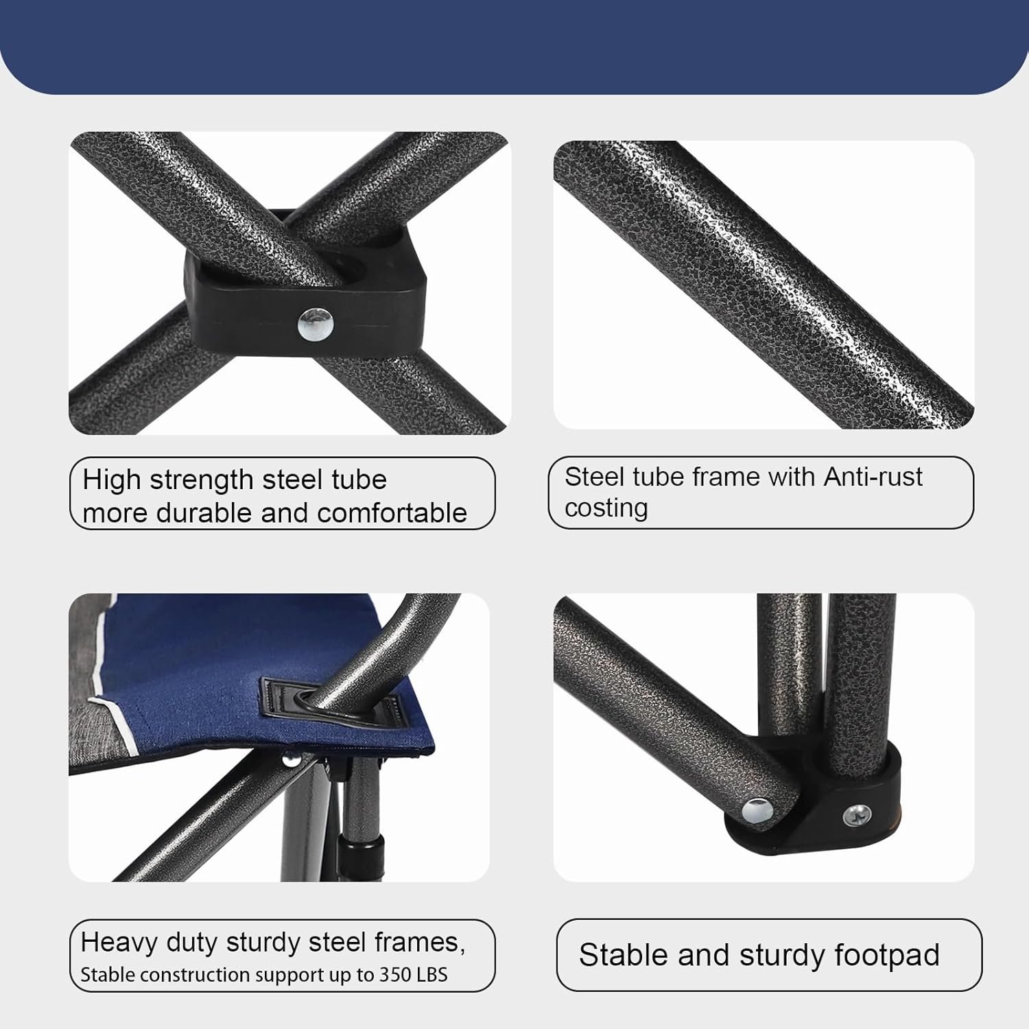 Northroad Silla de campamento portátil de gran tamaño, silla - Imagen 6