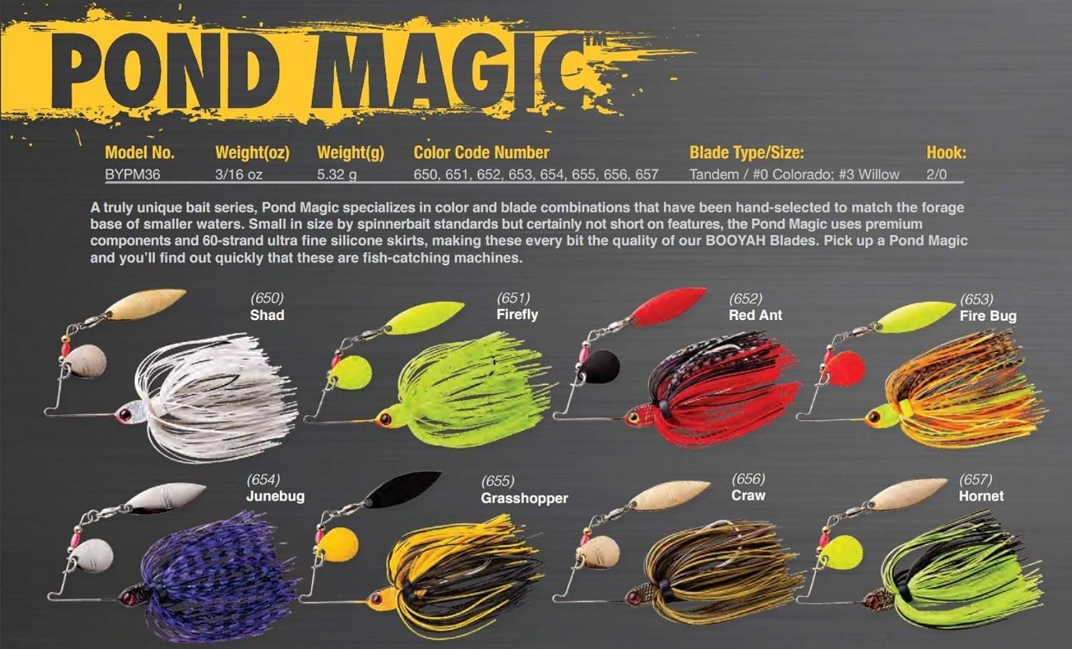 BOOYAH Pond Magic - Señuelo de cucharillas para pesca de lub - Imagen 2