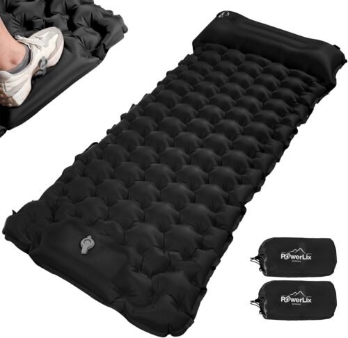 POWERLIX Paquete de 2 almohadillas para dormir para acampar,