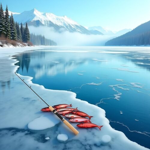 Caña de pescar de hielo, cañas de pescar de invierno, cañas