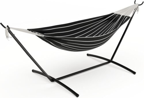 Hamaca doble con soporte de acero, hamaca para 2 personas pa