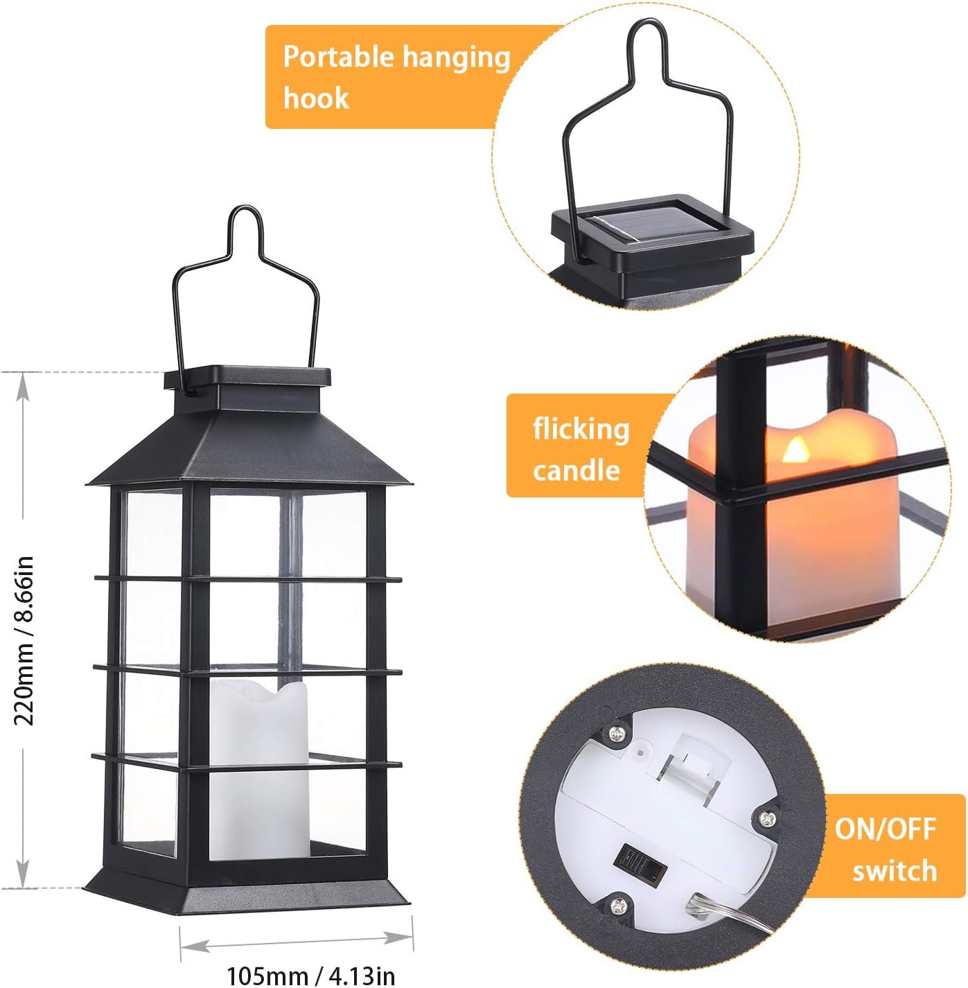 Tomshine Farol solar LED de Halloween – Luces solares colgan - Imagen 5