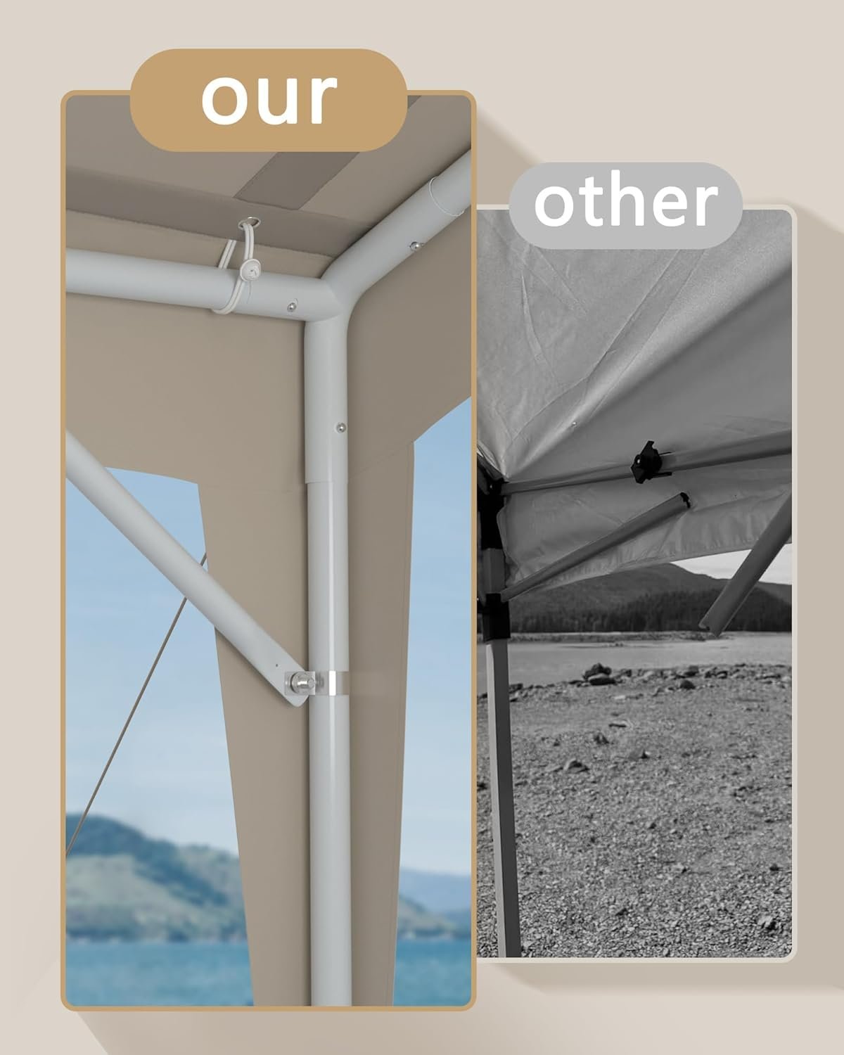 Toldo desplegable de 10 x 10 pies, tienda de campaña al aire - Imagen 6