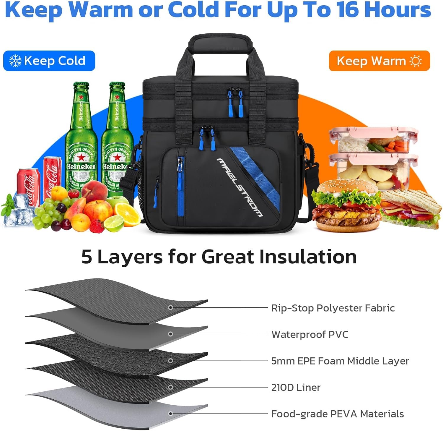 Maelstrom Lonchera aislada de 20 litros para hombres y mujer - Imagen 4