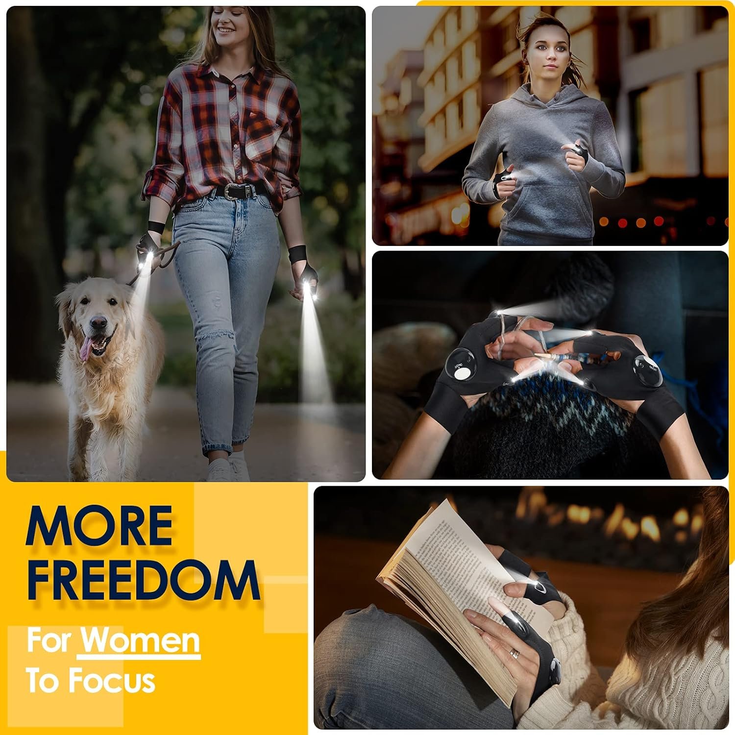 PARIGO Guantes de linterna LED, novedosos rellenos de calcet - Imagen 6