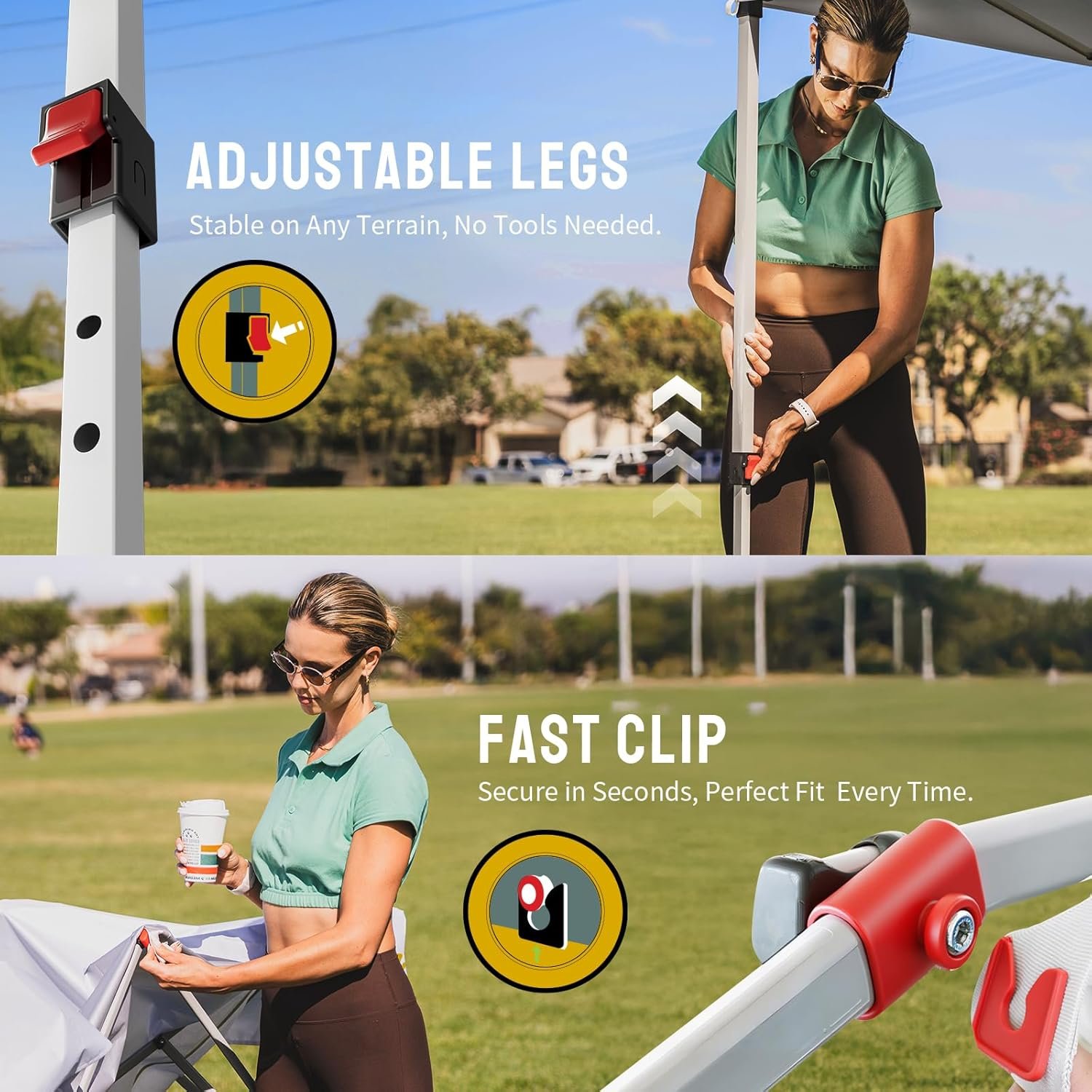 CROWN SHADES - Toldo plegable instantáneo con bolsa de trans - Imagen 3