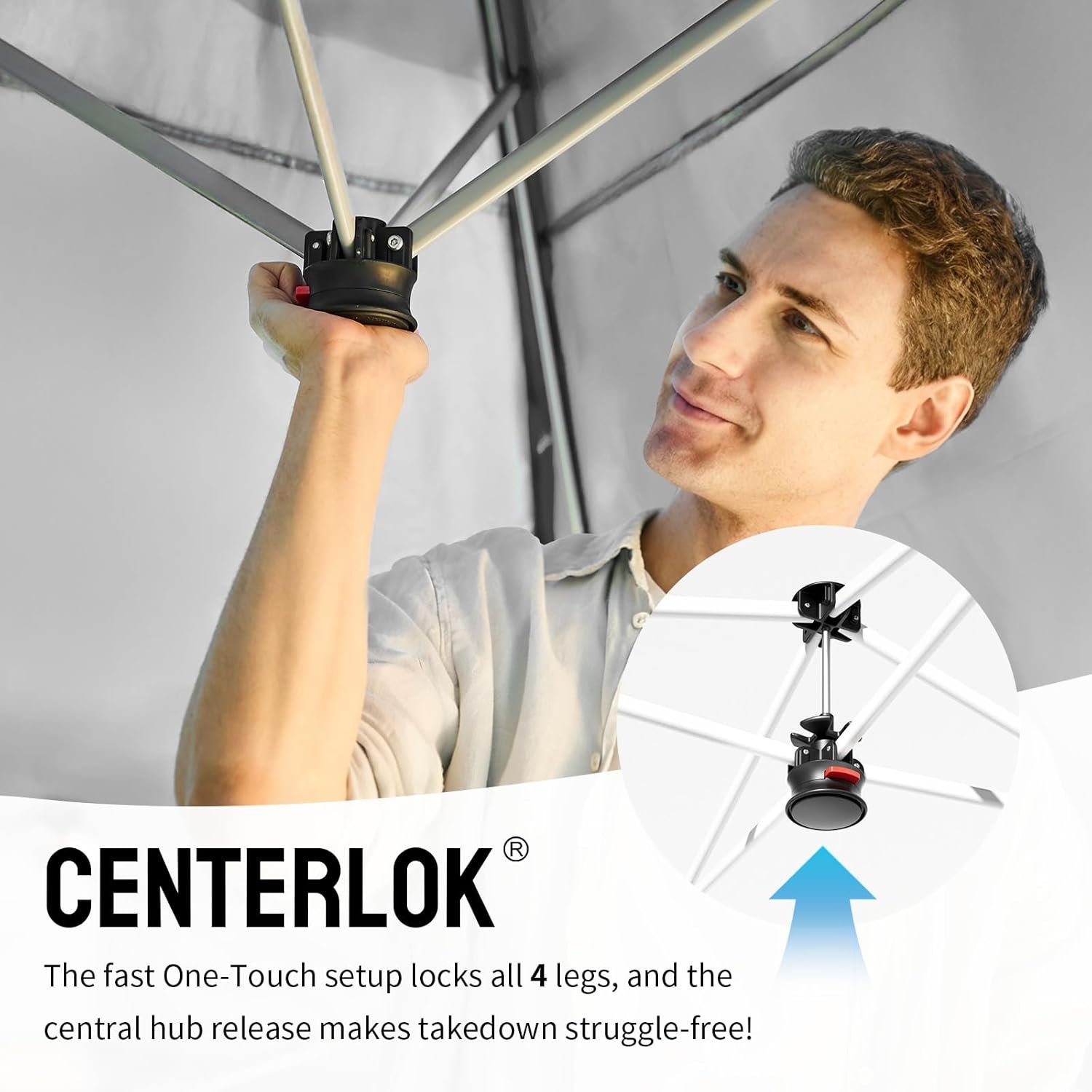 CROWN SHADES Tienda de campaña desplegable de 10 x 10 pies, - Imagen 2