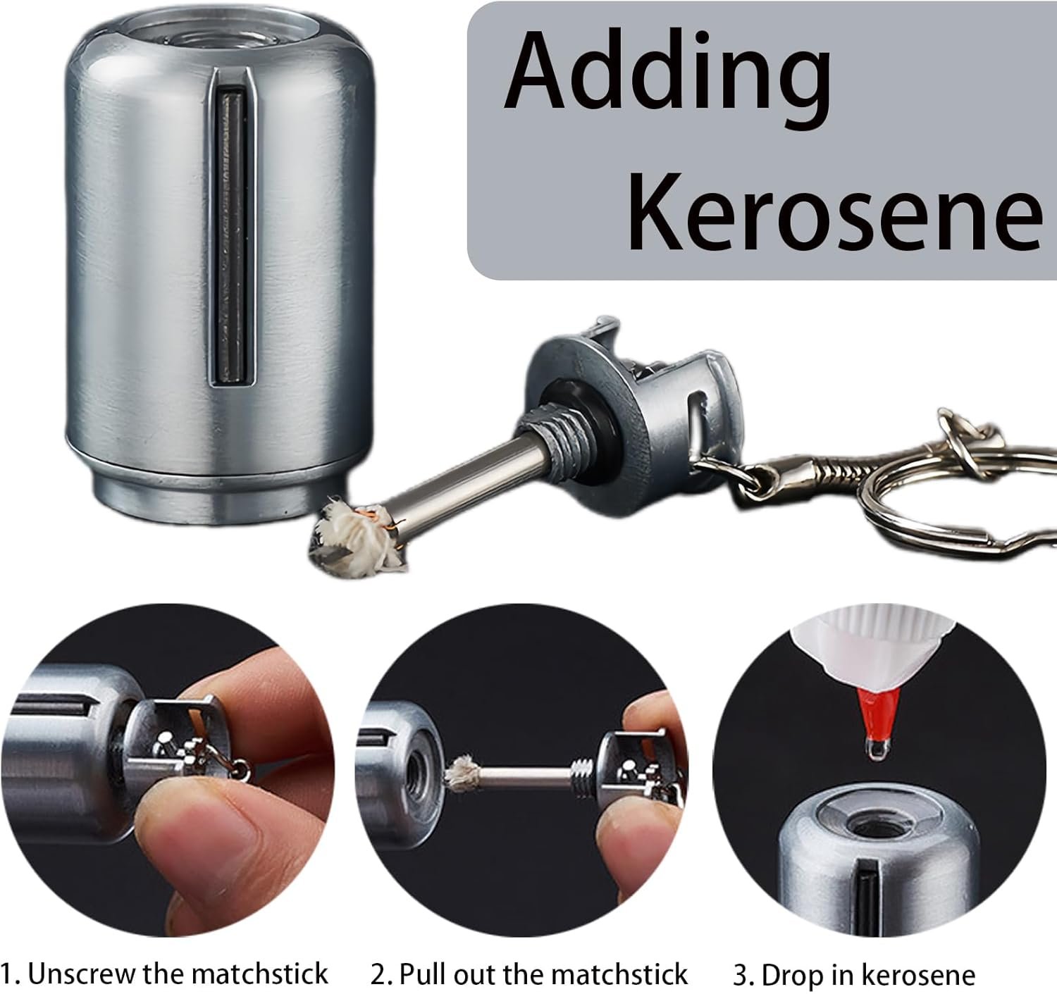 Encendedor de fósforo permanente, compacto y portátil, encen - Imagen 5