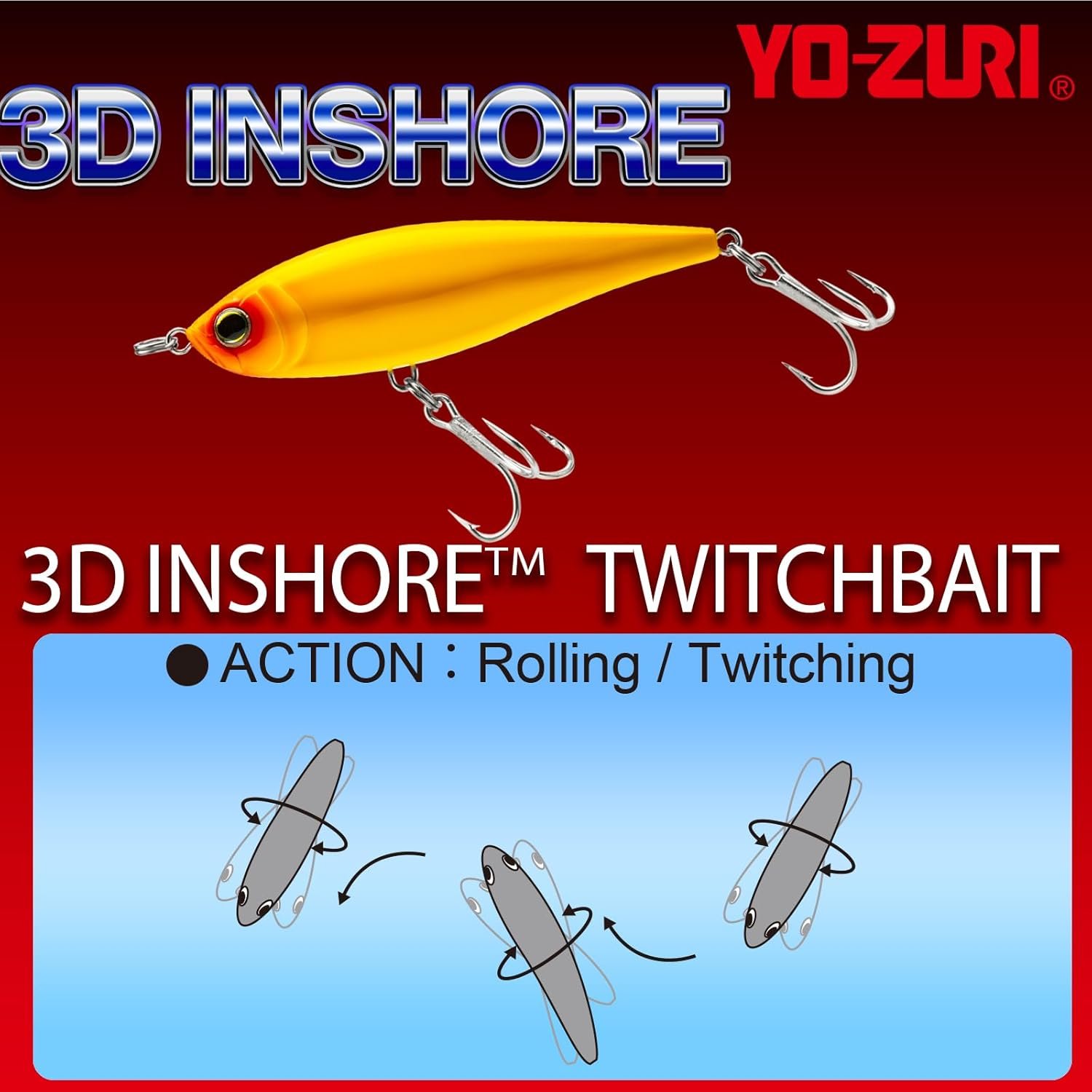 Duel Yo Zuri 3 D Inshore Twitchbait Slow Sinking Lure Mm 2 - Imagen 4