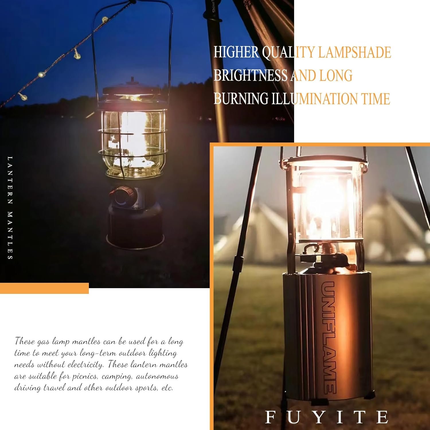 32 manteles de linternas de propano, manto en forma de U par - Imagen 2