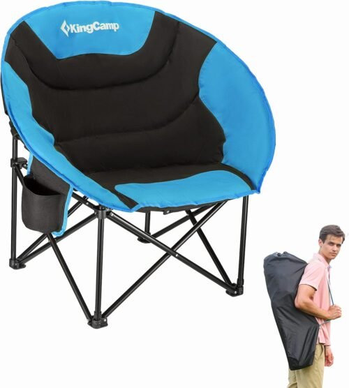 Kingcamp Silla plegable portátil Luna de ocio estable cómoda