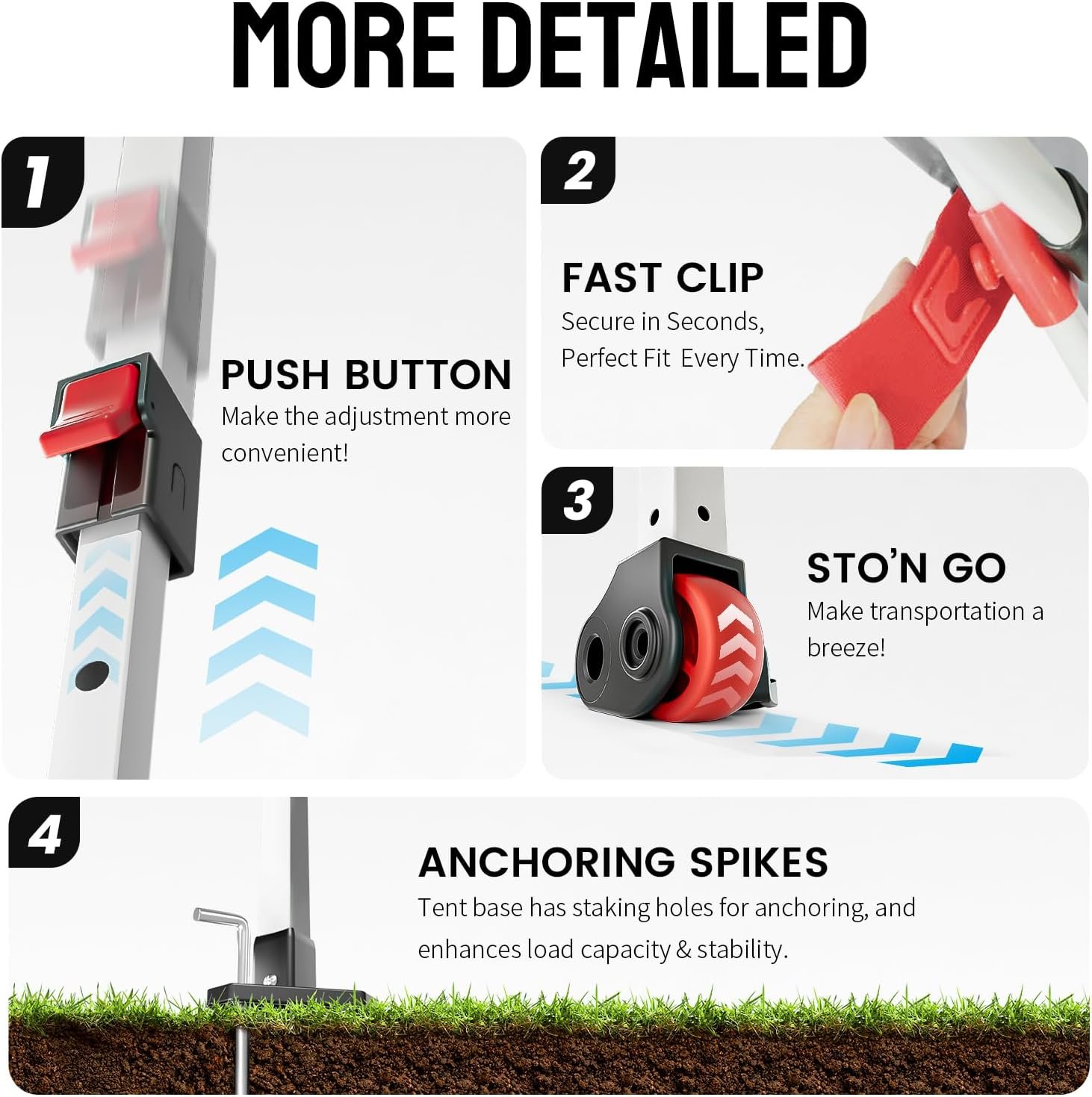 CROWN SHADES Tienda de campaña desplegable de 10 x 10 pies, - Imagen 5