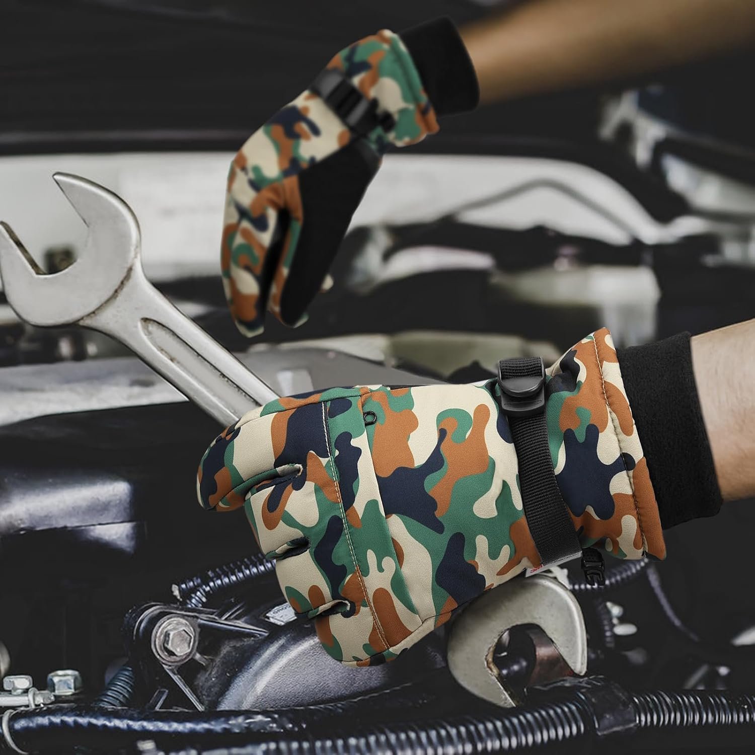 Guantes de trabajo de pala de nieve para clima frío, resiste - Imagen 7