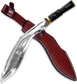 Cuchillo Kukri D2 hecho a mano, machete de hoja fija de 17 p