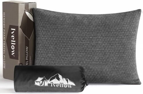 Ivellow Almohada de viaje comprimible para acampar para dorm
