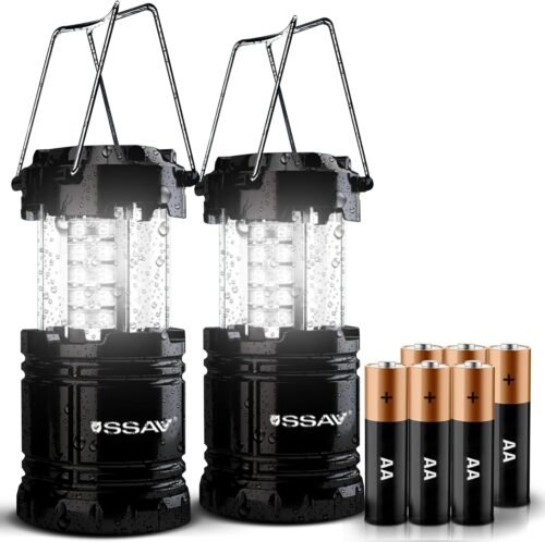 Paquete de 2 linternas LED para campamento, faroles LED, kit