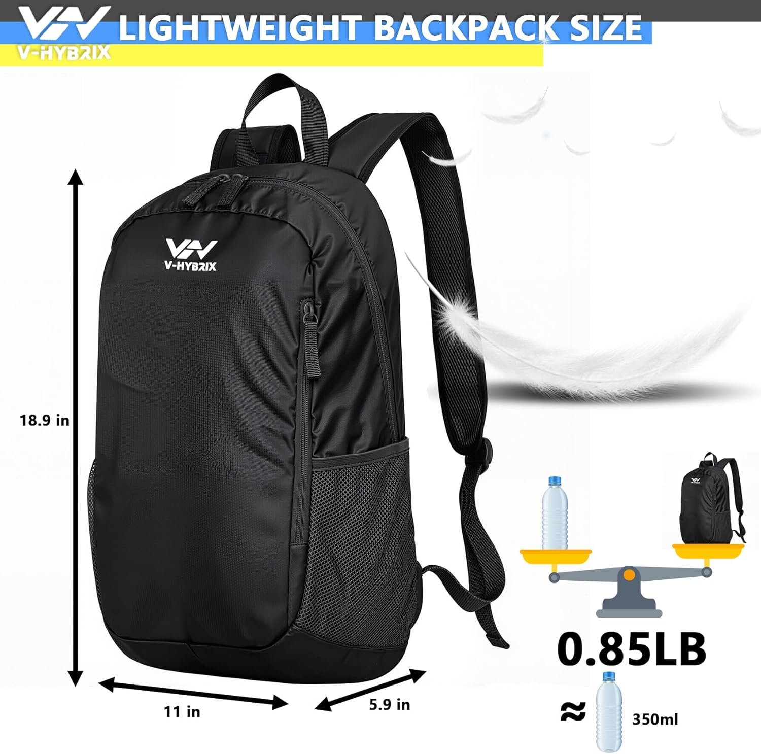 Mochila para hombres y mujeres, 30 L, impermeable, ligera, 0 - Imagen 3