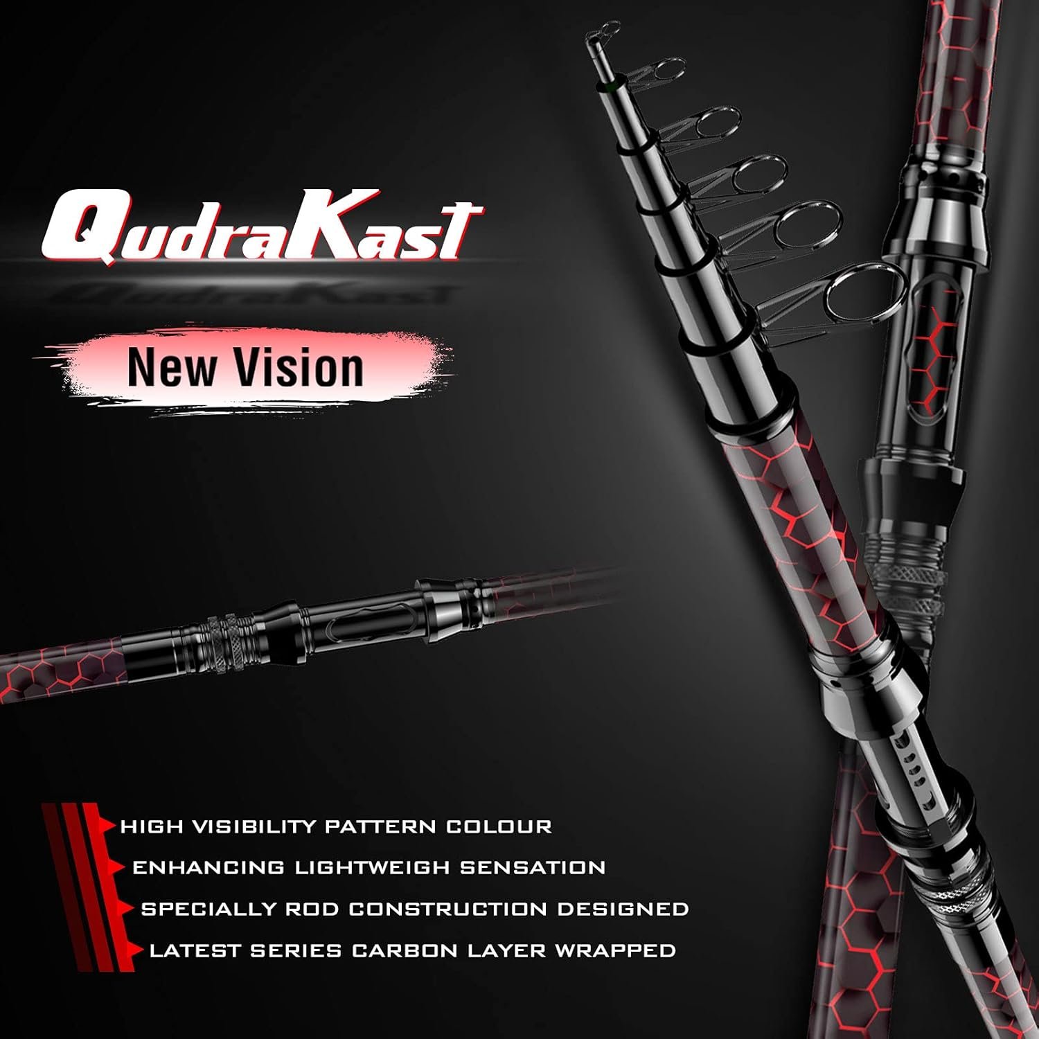 Combos de caña de pescar y carrete, diseño único con pintura - Imagen 4