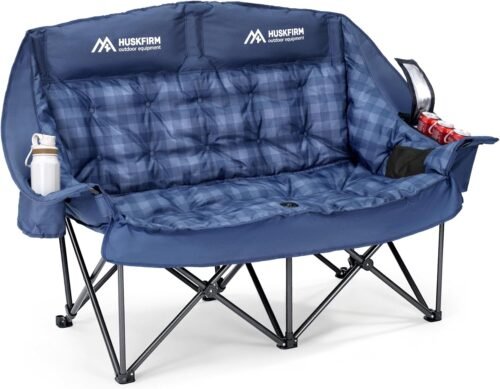 Sillas de campamento dobles acolchadas de gran tamaño, silla