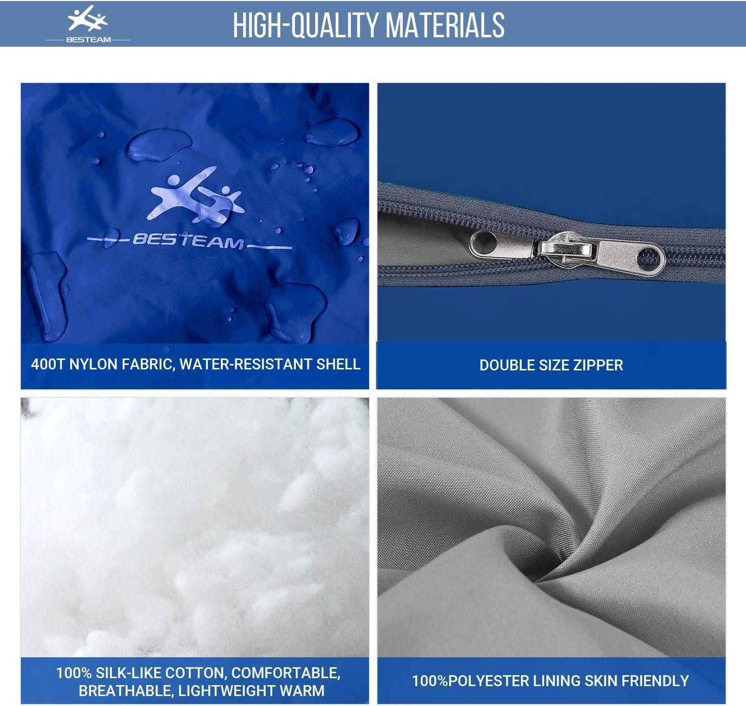 Saco de dormir para clima cálido, portátil, impermeable, com - Imagen 4