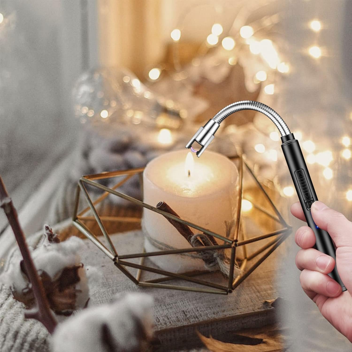 Encendedor de velas, paquete de 2 unidades, recargable por U - Imagen 5