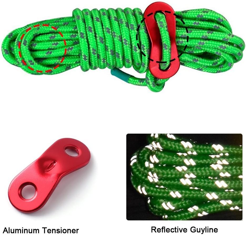 SourceTon Paquete de 10 estacas para tienda de campaña con 4 - Imagen 3