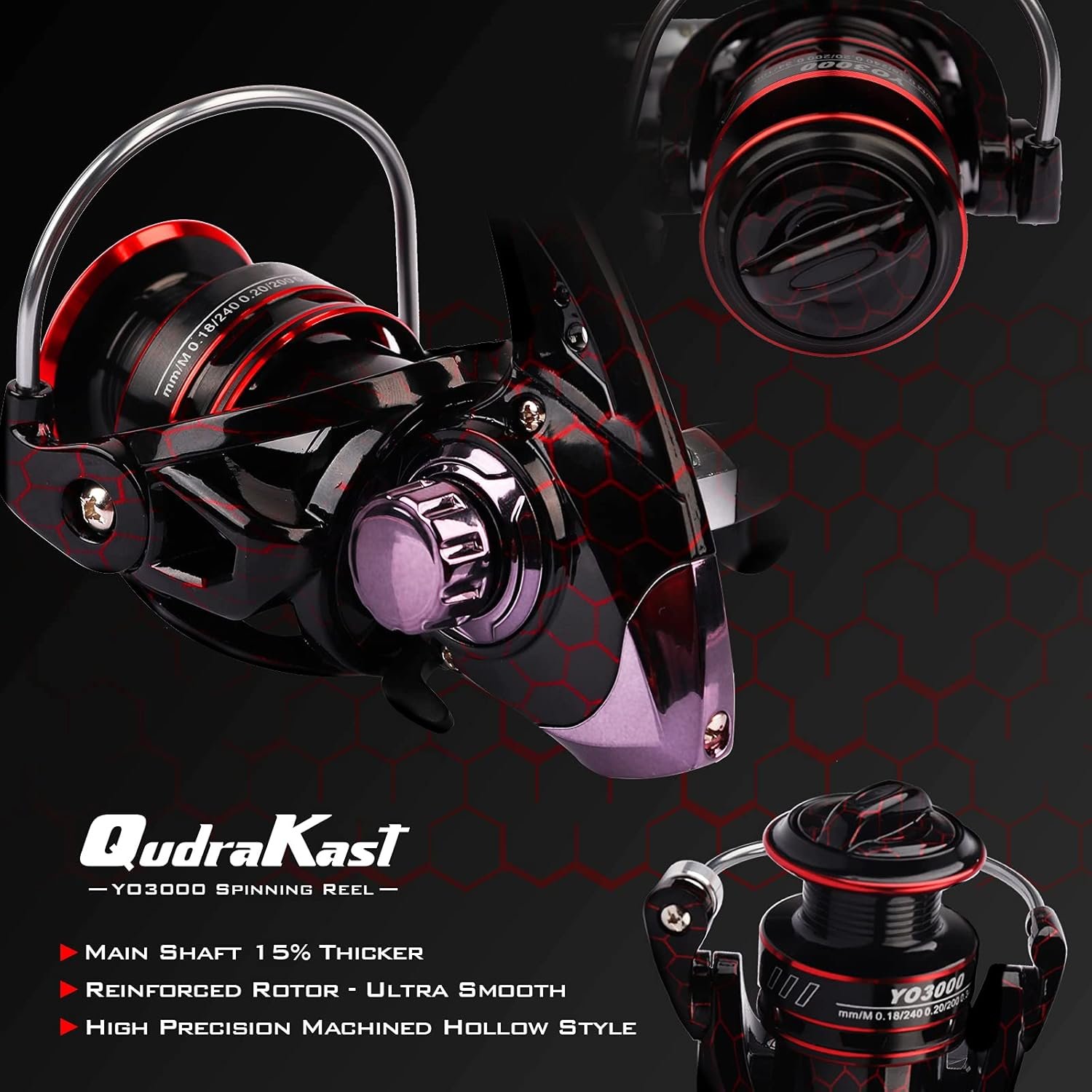 Combos de caña de pescar y carrete, diseño único con pintura - Imagen 3