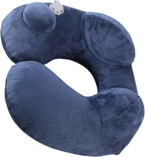 Almohada inflable para el cuello de viaje, almohada de cuell