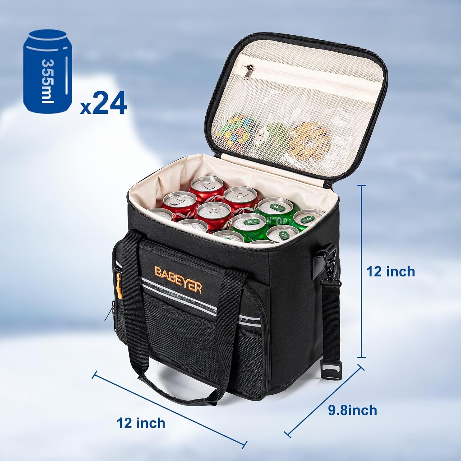 Bolsa térmica suave con dos paquetes de hielo, enfriador ple - Imagen 3