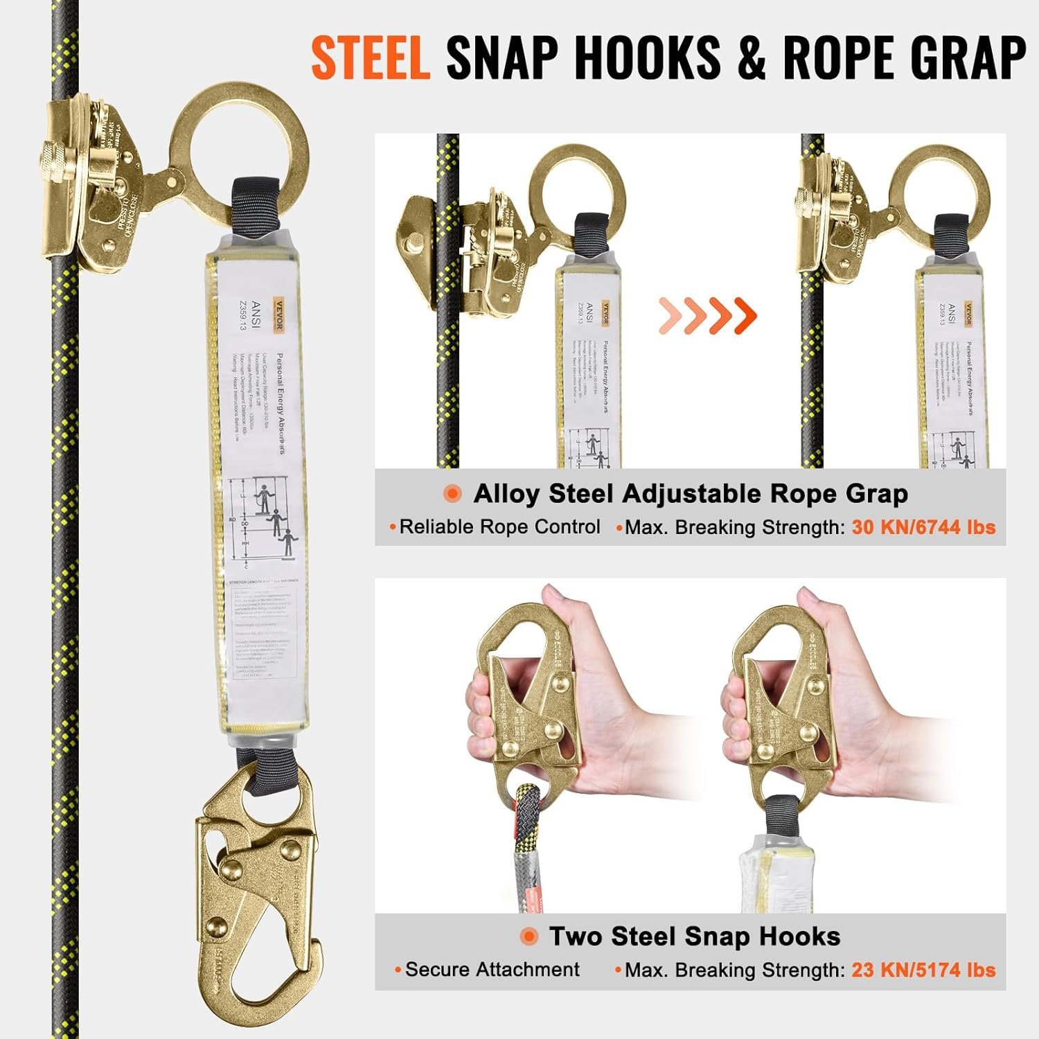 Cuerda de escalada, cuerda de seguridad de protección contra - Imagen 4
