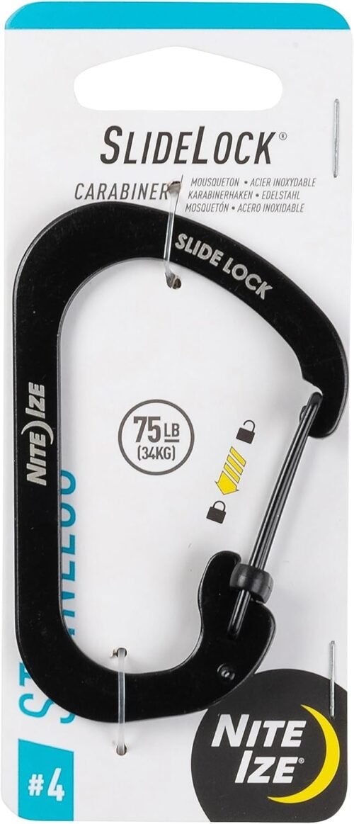 Nite Ize Mosquetón SlideLock de acero inoxidable