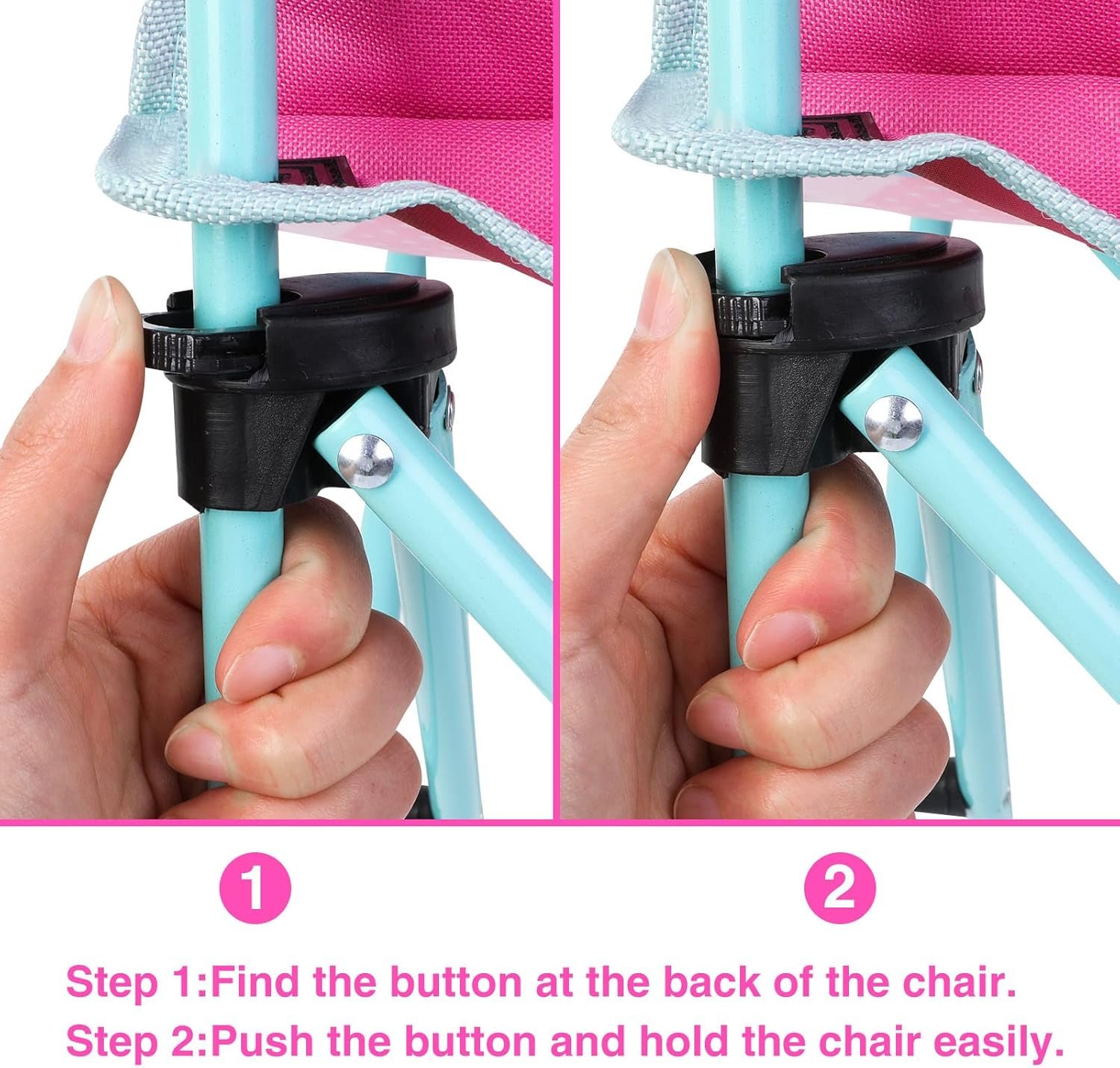 KABOER Silla plegable para césped y camping para niños con p - Imagen 4