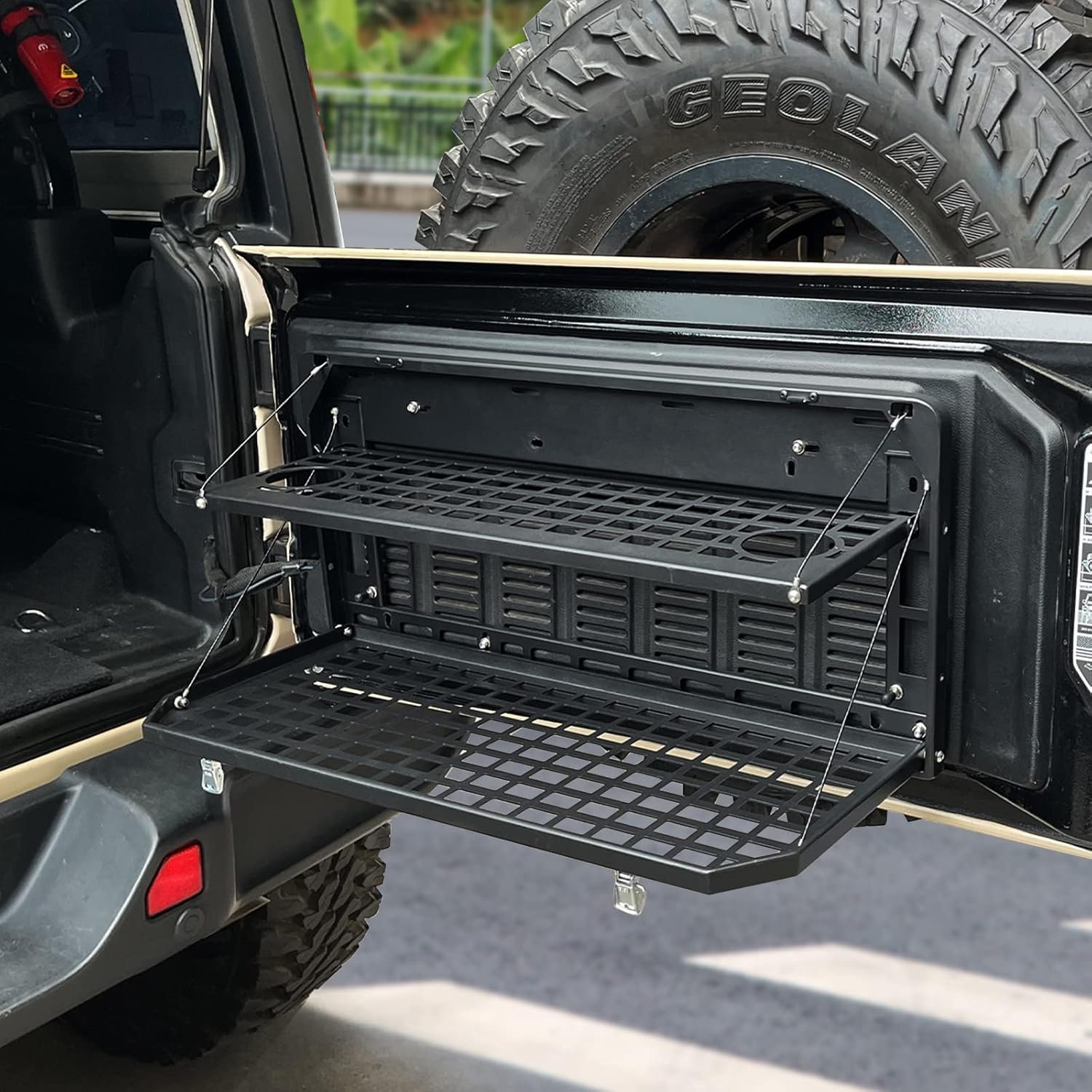 Mesa de puerta trasera plegable estante de carga de aleación - Imagen 4