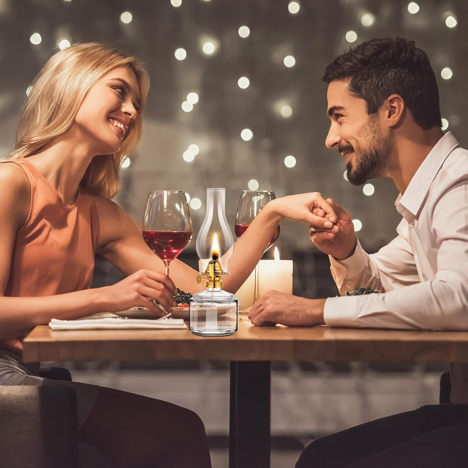 Tuanse 2 lámparas de aceite de cámara, linterna clásica de q - Imagen 6