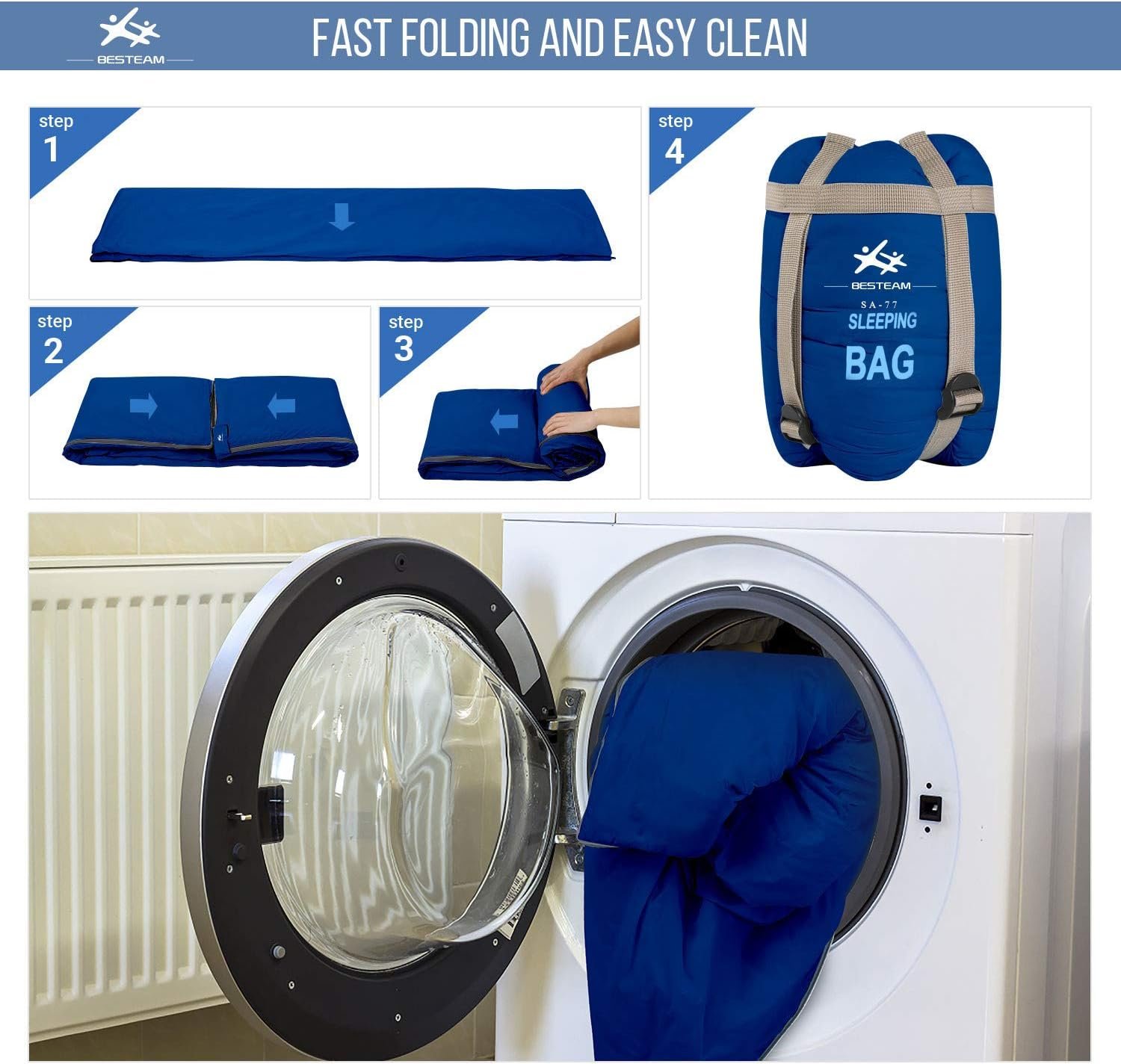 Saco de dormir para clima cálido, portátil, impermeable, com - Imagen 6